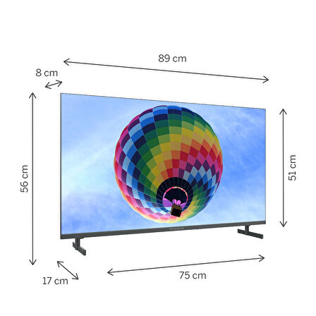 Thomson 40QG4S14 UHD 40" 100 Ekran Uydu Alıcılı Google Smart Qled TV