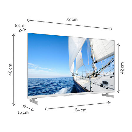 Thomson 32HG2S14W 32" 80 Ekran Uydu Alıcılı HD Google Smart LED TV Beyaz
