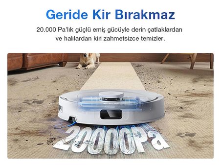 Ecovacs Deebot T30C Beyaz Robot Süpürge ve 1 lt Solüsyon