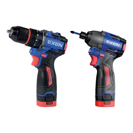 EXEN EN 202 SET - 21V 2Ah Kömürsüz Şarjlı Makina 2'li Set