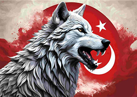 ASİL KURT 2 70X50CM KARTON ÇERÇEVESİZ TABLO