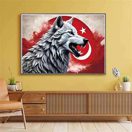 ASİL KURT 2 70X50CM KARTON ÇERÇEVESİZ TABLO