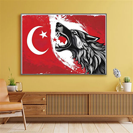 ASİL KURT 3 70X50CM KARTON ÇERÇEVESİZ TABLO