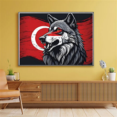 ASİL KURT 4 70X50CM KARTON ÇERÇEVESİZ TABLO