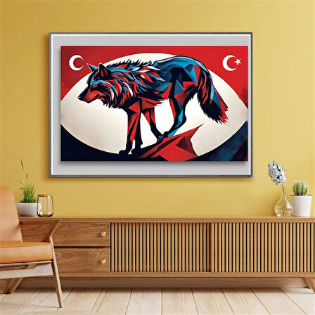 ASİL KURT 5 70X50CM KARTON ÇERÇEVESİZ TABLO