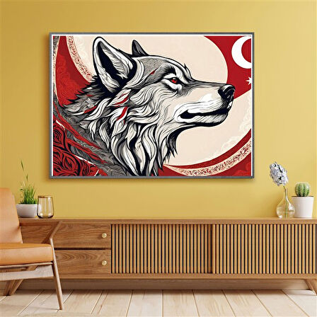 ASİL KURT 6 70X50CM KARTON ÇERÇEVESİZ TABLO
