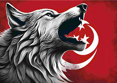 ASİL KURT 7 70X50CM KARTON ÇERÇEVESİZ TABLO
