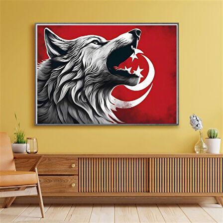 ASİL KURT 7 70X50CM KARTON ÇERÇEVESİZ TABLO