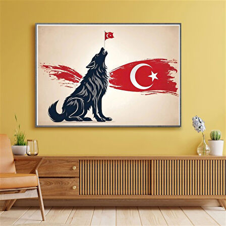 ASİL KURT 8 70X50CM KARTON ÇERÇEVESİZ TABLO