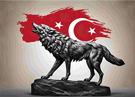 ASİL KURT 9 70X50CM KARTON ÇERÇEVESİZ TABLO