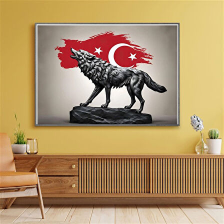 ASİL KURT 9 70X50CM KARTON ÇERÇEVESİZ TABLO