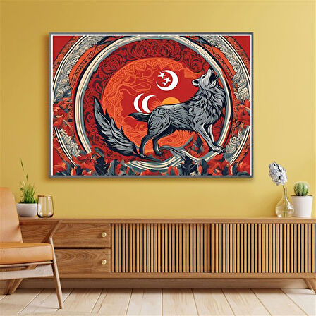 ASİL KURT 11 70X50CM KARTON ÇERÇEVESİZ TABLO
