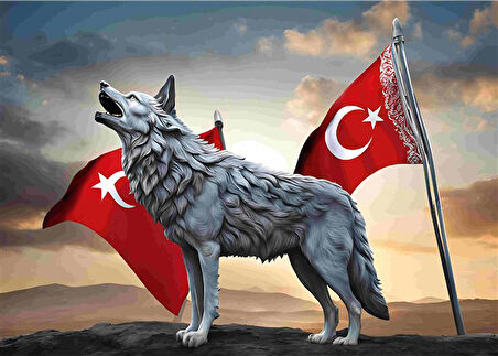 ASİL KURT 12 70X50CM KARTON ÇERÇEVESİZ TABLO