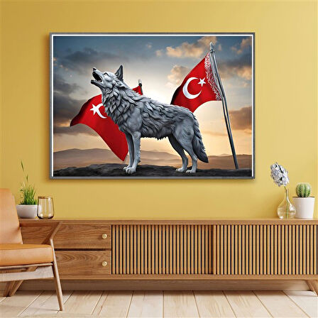 ASİL KURT 12 70X50CM KARTON ÇERÇEVESİZ TABLO