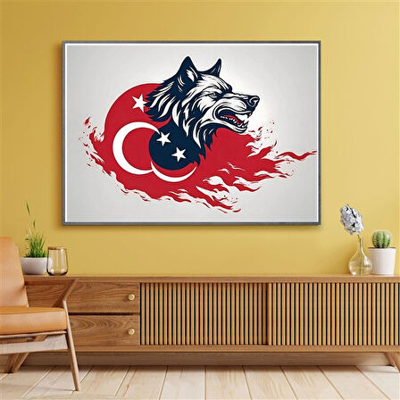 ASİL KURT 15 70X50CM KARTON ÇERÇEVESİZ TABLO