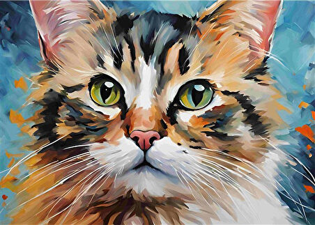 SEVİMLİ KEDİ CAT5 70X50CM KARTON ÇERÇEVESİZ TABLO