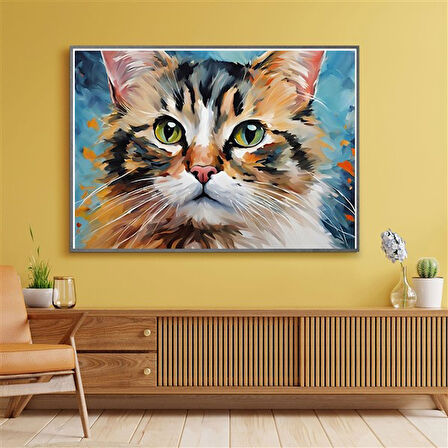 SEVİMLİ KEDİ CAT5 70X50CM KARTON ÇERÇEVESİZ TABLO