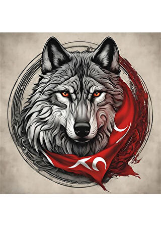 ASİL KURT 16 50X50CM PVC ÇERÇEVESİZ TABLO