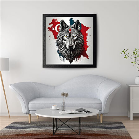 ASİL KURT 21 50X50CM PVC ÇERÇEVESİZ TABLO