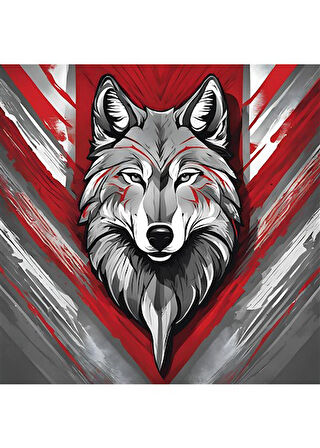 ASİL KURT 23 50X50CM PVC ÇERÇEVESİZ TABLO