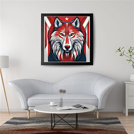 ASİL KURT 25 50X50CM PVC ÇERÇEVESİZ TABLO