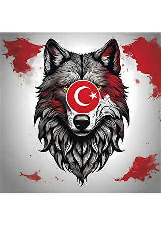 ASİL KURT 26 50X50CM PVC ÇERÇEVESİZ TABLO