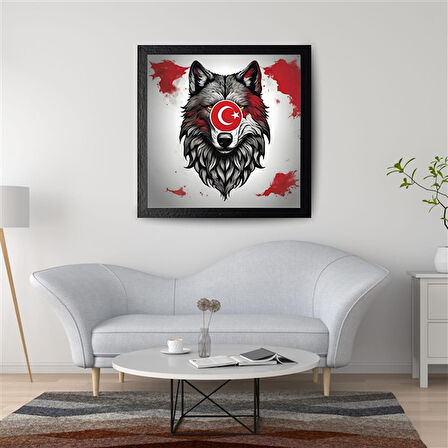 ASİL KURT 26 50X50CM PVC ÇERÇEVESİZ TABLO
