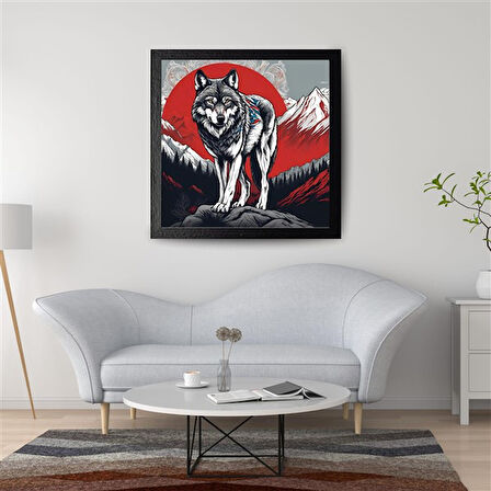 ASİL KURT 28 50X50CM PVC ÇERÇEVESİZ TABLO