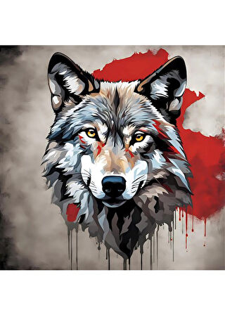 ASİL KURT 29 50X50CM PVC ÇERÇEVESİZ TABLO