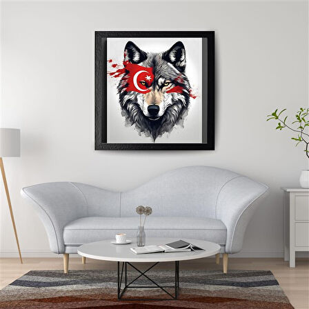 ASİL KURT 31 50X50CM PVC ÇERÇEVESİZ TABLO