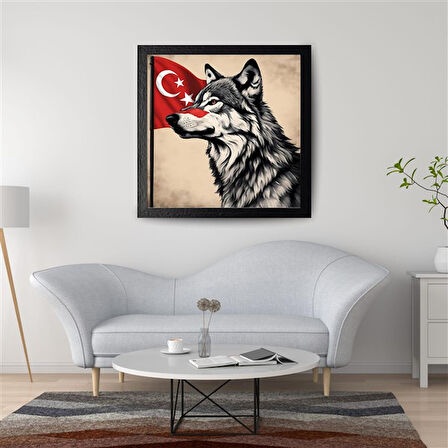 ASİL KURT 33 50X50CM PVC ÇERÇEVESİZ TABLO