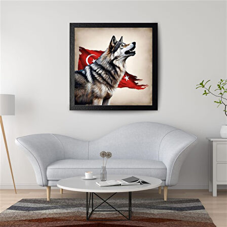 ASİL KURT 34 50X50CM PVC ÇERÇEVESİZ TABLO