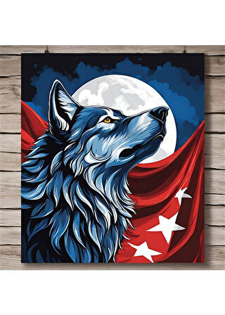 ASİL KURT 37 50X50CM PVC ÇERÇEVESİZ TABLO