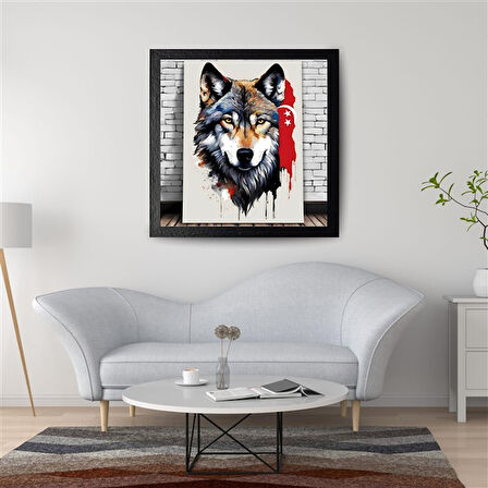 ASİL KURT 38 50X50CM PVC ÇERÇEVESİZ TABLO