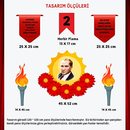 Ti-Play 24 KASIM ÖĞRETMENLER GÜNÜ PANO SÜSÜ ÇİÇEKLİ