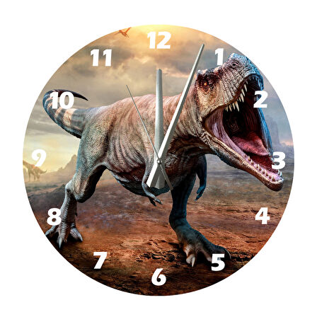 Tİ-PLAY T-REX 30X30CM AKRİLİK DEKORATİF MODERN DUVAR SAATİ