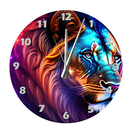 Tİ-PLAY ASLAN ART 30X30CM AKRİLİK DEKORATİF MODERN DUVAR SAATİ