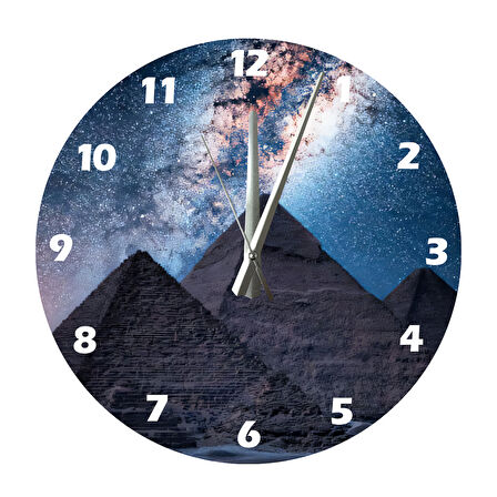 Tİ-PLAY PİRAMİTLER 30X30CM AKRİLİK DEKORATİF MODERN DUVAR SAATİ