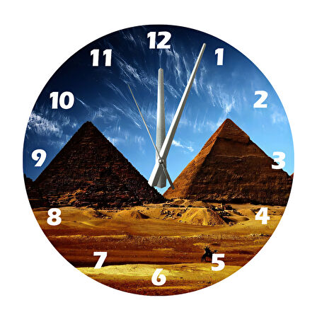 Tİ-PLAY GİZEMLİ PİRAMİTLER 30X30CM AKRİLİK DEKORATİF MODERN DUVAR SAATİ