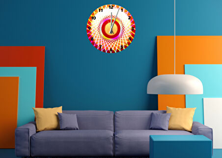 Tİ-PLAY RENKLER 30X30CM AKRİLİK DEKORATİF MODERN DUVAR SAATİ