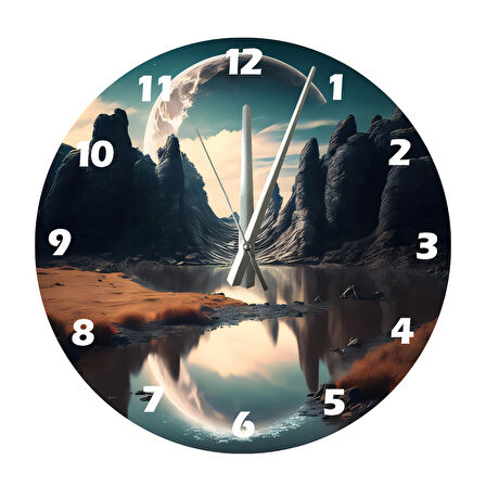 Tİ-PLAY GİZEMLİ GEZEGEN 30X30CM AKRİLİK DEKORATİF MODERN DUVAR SAATİ