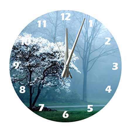 Tİ-PLAY DOĞA CANLANIYOR  30X30CM AKRİLİK DEKORATİF MODERN DUVAR SAATİ