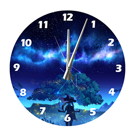 Tİ-PLAY YILDIZLI GECE 30X30CM AKRİLİK DEKORATİF MODERN DUVAR SAATİ
