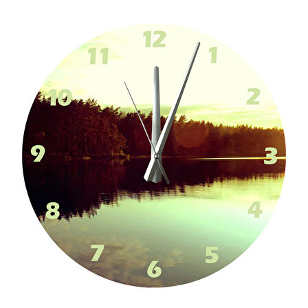 Tİ-PLAY SU AĞAÇ GÖLGE 30X30CM AKRİLİK DEKORATİF MODERN DUVAR SAATİ