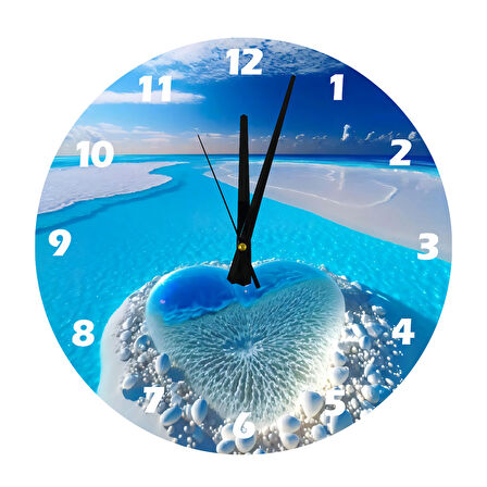 Tİ-PLAY SUDAN KALP 30X30CM AKRİLİK DEKORATİF MODERN DUVAR SAATİ