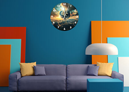 Tİ-PLAY GÖKYÜZÜ VE DOĞUŞ 30X30CM AKRİLİK DEKORATİF MODERN DUVAR SAATİ