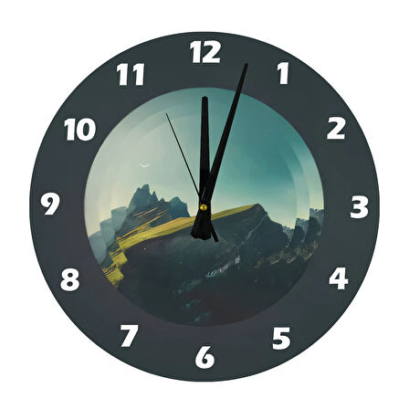 Tİ-PLAY DAĞ 30X30CM AKRİLİK DEKORATİF MODERN DUVAR SAATİ