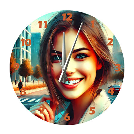 Tİ-PLAY GÜLENYÜZ 30X30CM AKRİLİK DEKORATİF MODERN DUVAR SAATİ