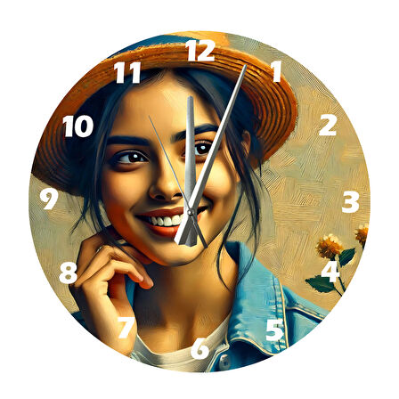 Tİ-PLAY BİR GÜLÜŞ 30X30CM AKRİLİK DEKORATİF MODERN DUVAR SAATİ