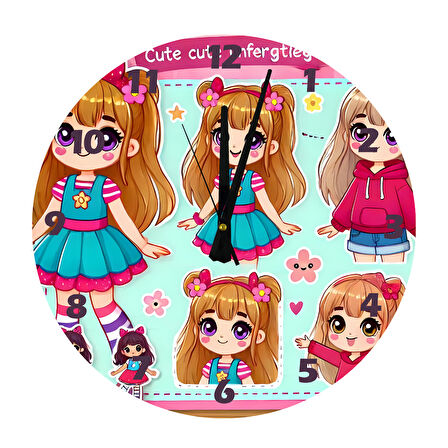 Tİ-PLAY İDOL PRENSES 30X30CM AKRİLİK DEKORATİF MODERN DUVAR SAATİ